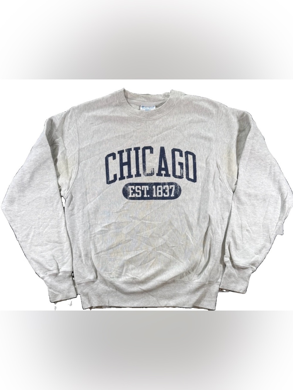 Vintage Chicago Champion Reverse Weave Sweatshirt Adult Small Gray College